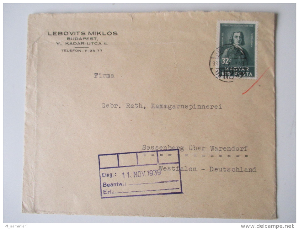 Ungarn 1930er Jahre Belegeposten / Firmenkorrrspondenz. 30 Briefe. Schöne Frankaturen / Express / Perfins. Interessant!?