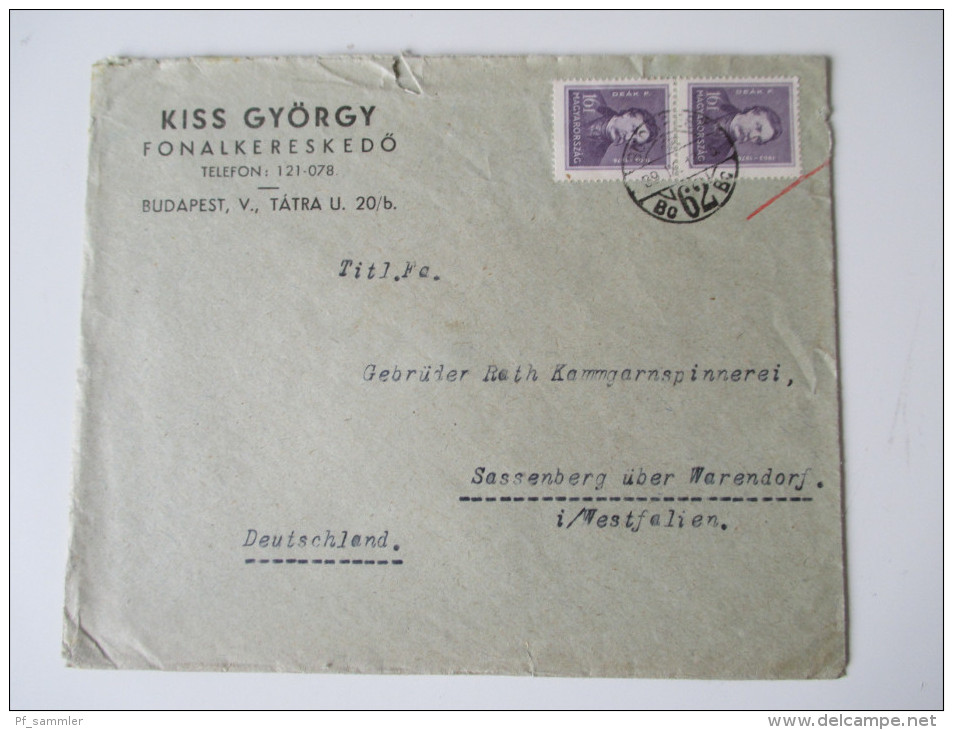 Ungarn 1930er Jahre Belegeposten / Firmenkorrrspondenz. 30 Briefe. Schöne Frankaturen / Express / Perfins. Interessant!?