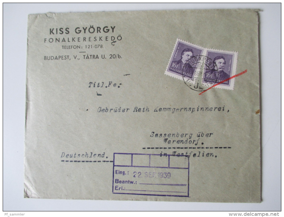 Ungarn 1930er Jahre Belegeposten / Firmenkorrrspondenz. 30 Briefe. Schöne Frankaturen / Express / Perfins. Interessant!?