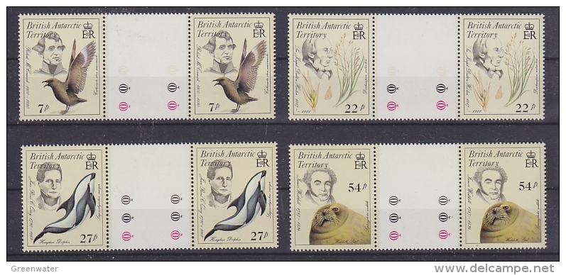 British Antarctic Territory 1985 Early Naturalists 4v Gutter ** Mnh (22489) - Unused Stamps