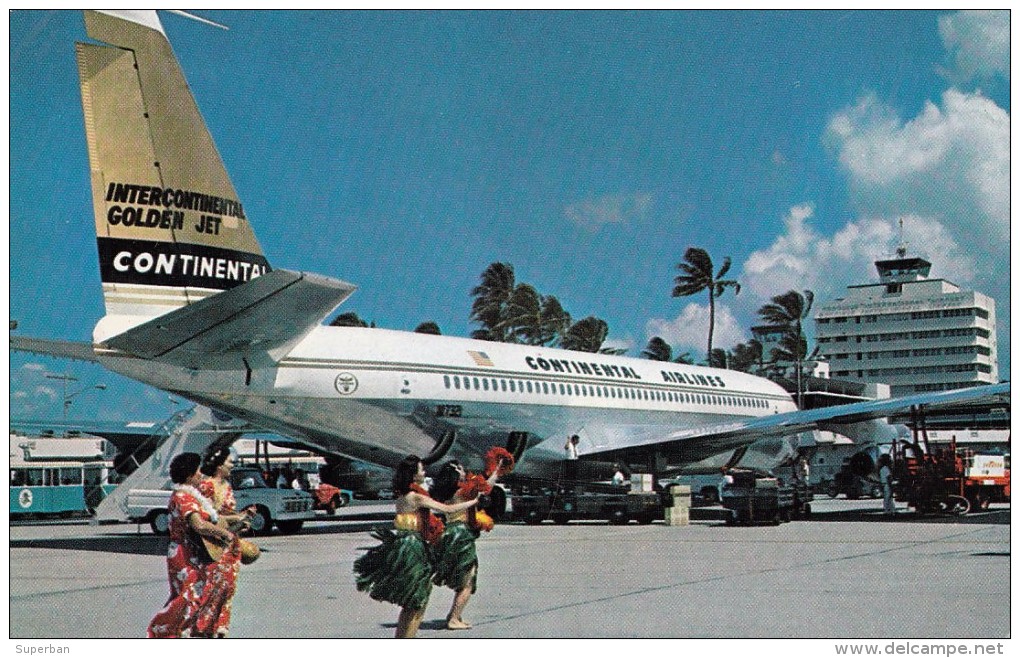 AVIATION CIVILE ~ 1969 - 1970 : INTERCONTINENTAL GOLDEN FAN JET - AÉROPORT De HONOLULU AIRPORT / HAWAII (s-281) - 1946-....: Modern Era