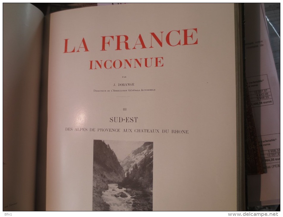 DORANGE (J.) et Gustave DUPONT-FERRIER.- 1910- LA FRANCE INCONNUE * COUVERTURE CUIR