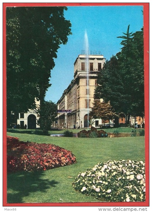 CARTOLINA VG ITALIA - TORINO - Giardini Piazza Carlo Felice - 10 X 15 - ANNULLO TARGHETTA 1960 - Parks & Gardens