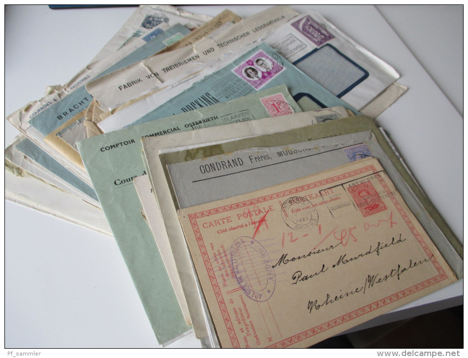 Belgien Belegeposten 1887 - 1950er Jahre Aus Firmenkorrespondenz! 40 Briefe! Interessante Stempel Und Schöne Umschläge - Collections