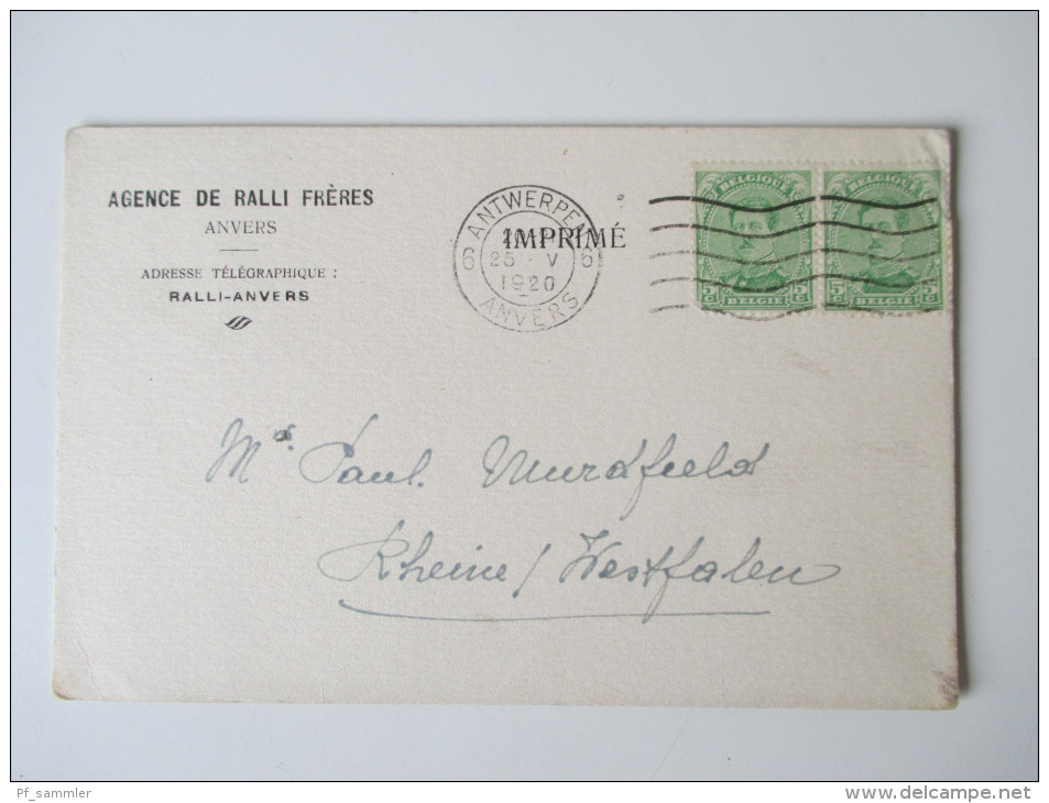 Belgien Belegeposten 1887 - 1950er Jahre aus Firmenkorrespondenz! 40 Briefe! Interessante Stempel und schöne Umschläge