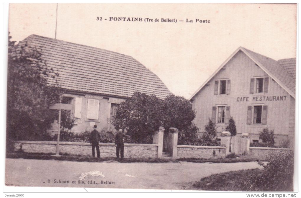 32- FONTAINE -la Poste - Ed. Schmidt & Fils - - Fontaine