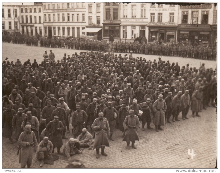 Photo 1915 ROESELARE (Roulers) - Prisonniers Belges Et Anglais, IR 172 (A107, Ww1, Wk 1) - Röselare