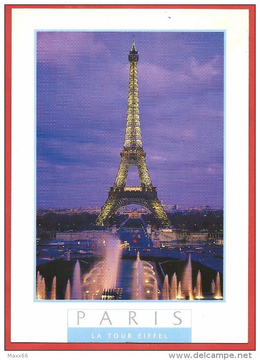 CARTOLINA VG FRANCIA - PARIS - Tour Eiffel Et Perspective Du Champ De Mars - 10 X 15 - ANNULLO RUE TURGOT 1996 - Tour Eiffel