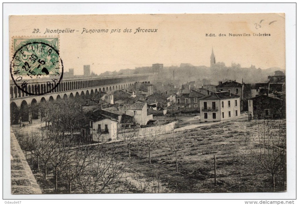 MONTPELLIER (34) - PANORAMA PRIS DES ARCEAUX - Montpellier