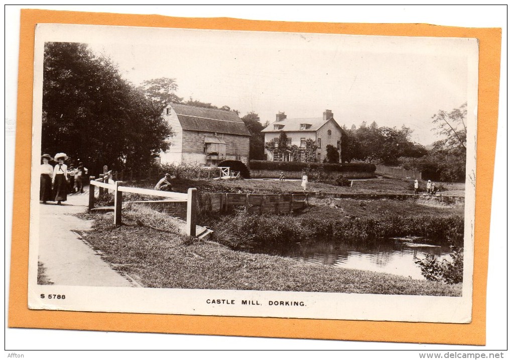 Castle Mill Dorking 1912 Real Photo Postcard - Surrey