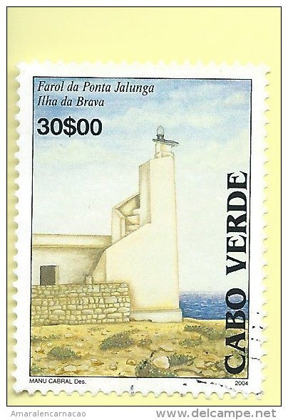 TIMBRES - STAMPS - CAPE VERDE / CAP VERT - 2004 - PHARE PONTA JALUNGA - TIMBRE OBLITÉRÉ - Cape Verde