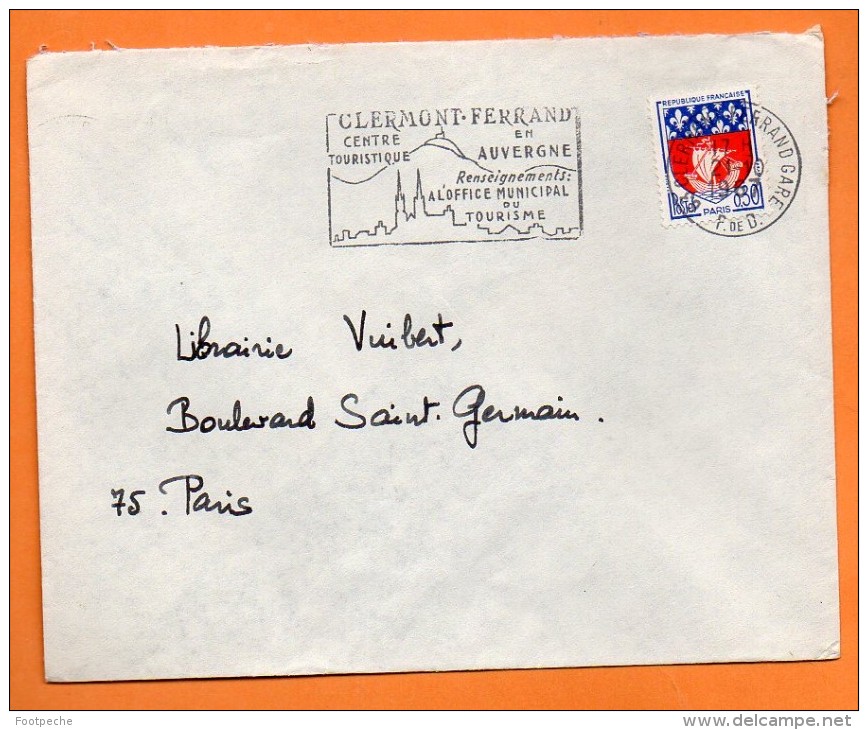 63 CLERMONT FERRAND  EN AUVERGNE  21 / 10 / 1967 Lettre Entière N° J 331 - Mechanical Postmarks (Advertisement)