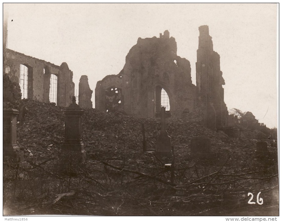 Photo 1915 LANGEMARK-POELKAPELLE - L'église (A107, Ww1, Wk 1) - Langemark-Pölkapelle