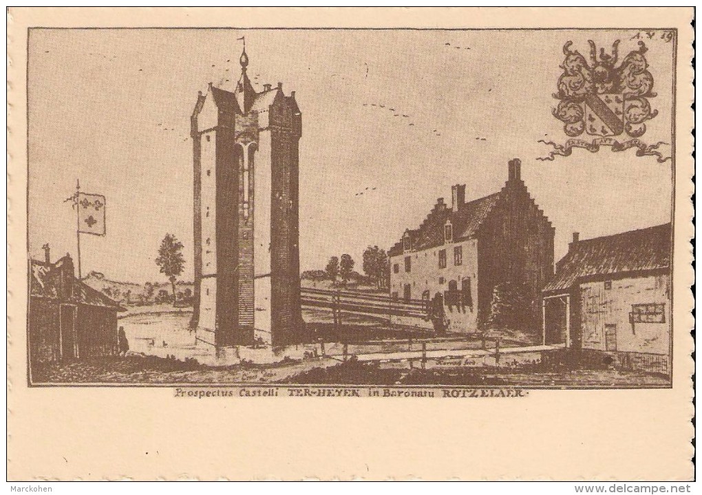 ROTSELAAR (3110) :  Burcht TERHEIDE Volgens Gravure Van J. LE ROY (1730). CPSM. - Rotselaar