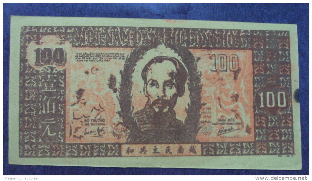 North Vietnam Viet Nam 100 Dong AU Banknote 1948 / 02 Images - Vietnam