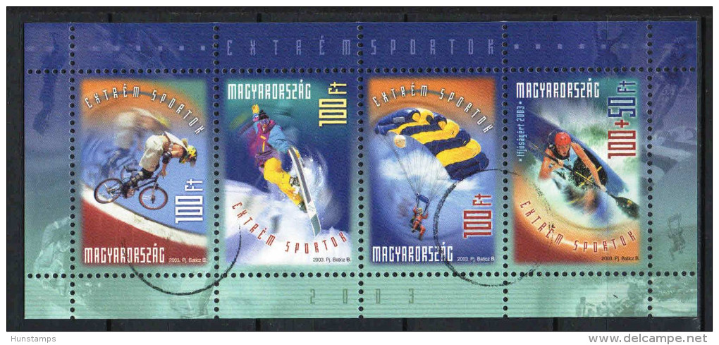 Hungary SPECIMEN STAMPS - 2003. Extreme Sports Sheet - Variétés Et Curiosités