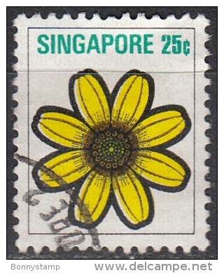 Singapore, 1973 - 25c Yellow Daisy - Nr.194 Usato° - Singapore (1959-...)