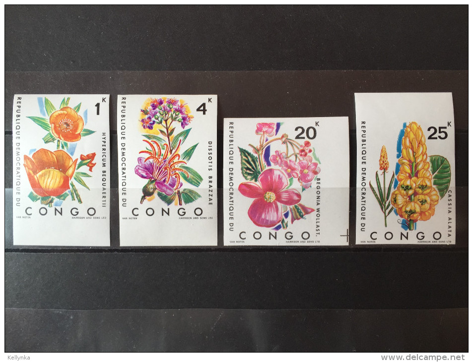 République Démocratique Du Congo - 778/781 - Non Dentelé - Ongetand - Imperforated - Fleurs - 1971 - MNH - Neufs