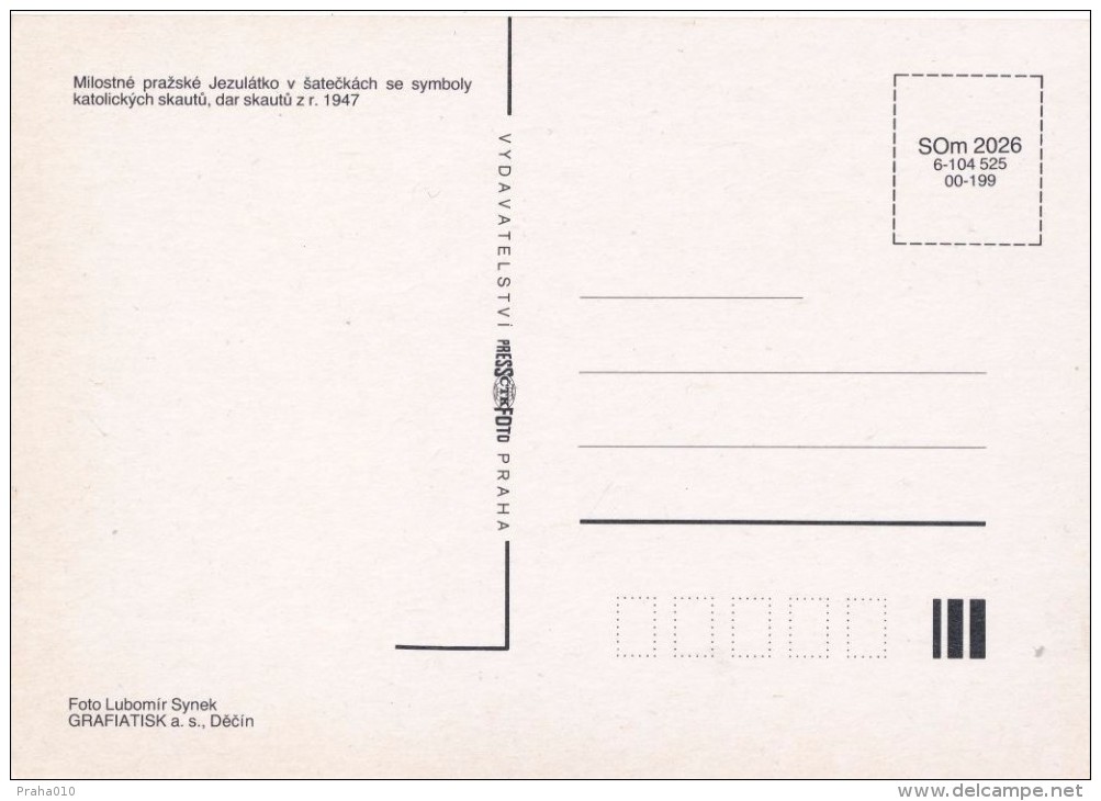 J2696 - Czechoslovakia (1991) Preparatory Print (RRR!) - Cartes Maximum: Graceful Infant Jesus Of Prague - Plaatfouten En Curiosa