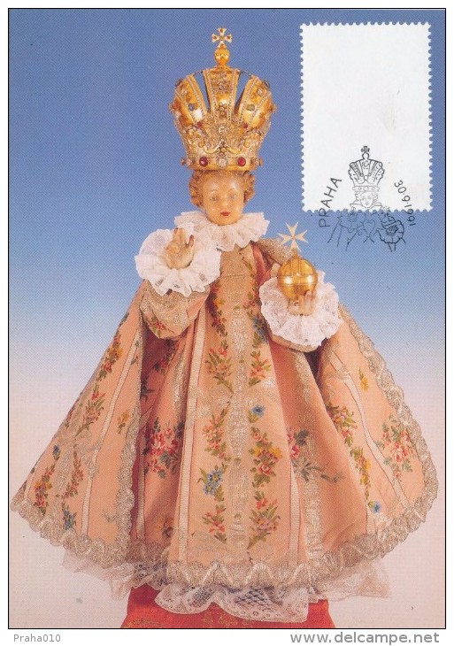 J2700 - Czechoslovakia (1991) Preparatory Print (RRR!) - Cartes Maximum: Graceful Infant Jesus Of Prague - Plaatfouten En Curiosa