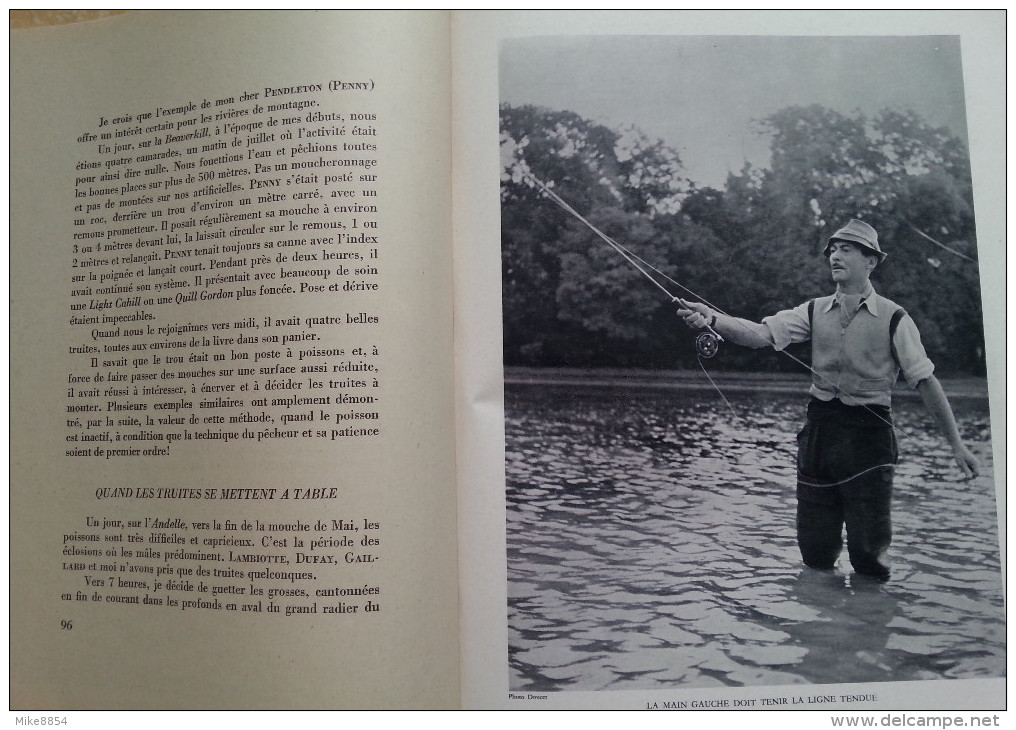 PRIS SUR LE VIF - Ombres Truites Saumons ... Et La Mouche Art Et Technique - Ch. C. RITZ + Carte Signée Ch. Ritz - Chasse/Pêche