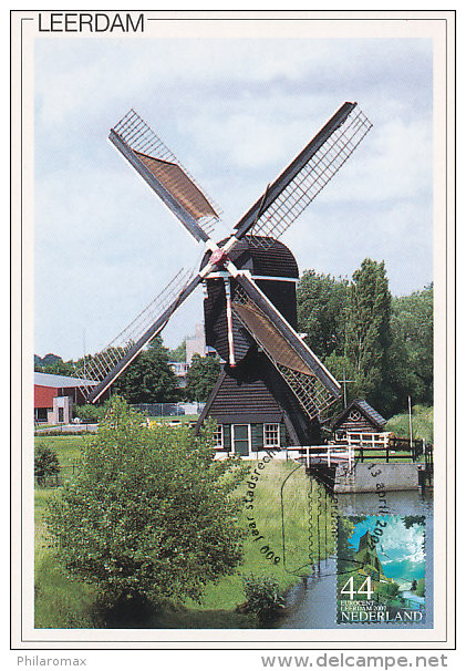 D20753 CARTE MAXIMUM CARD FD 2007 NETHERLANDS - MILL TER LEEDE - CITY OF LEERDAM - BEAUTIFUL HOLLAND - CP ORIGINAL - Moulins