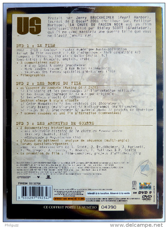 LA CHUTE DU FAUCON NOIR Edition Triple 3 DVD - Version COLLECTOR - BLACK HAWK DOWN - Ridley Scott - History