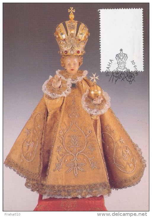 J2705 - Czechoslovakia (1991) Preparatory Print (RRR!) - Cartes Maximum: Graceful Infant Jesus Of Prague - Variétés Et Curiosités