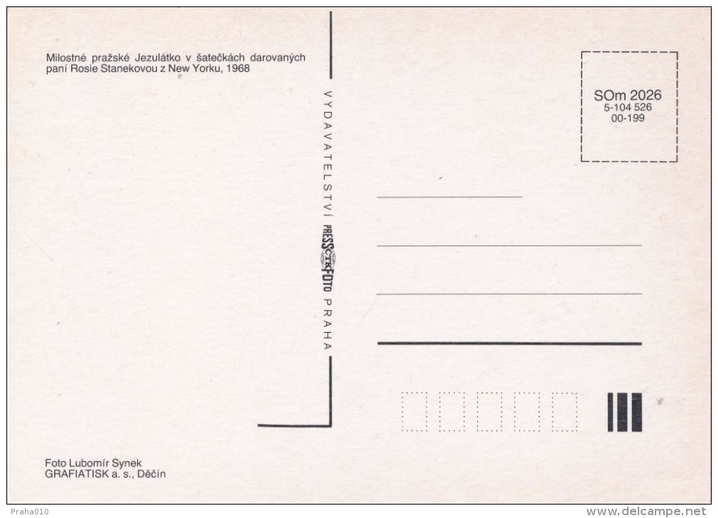 J2708 - Czechoslovakia (1991) Preparatory Print (RRR!) - Cartes Maximum: Graceful Infant Jesus Of Prague - Plaatfouten En Curiosa