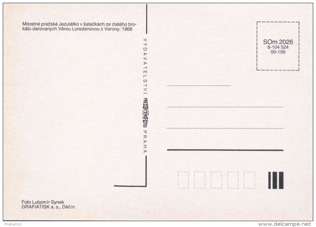 J2709 - Czechoslovakia (1991) Preparatory Print (RRR!) - Cartes Maximum: Graceful Infant Jesus Of Prague - Variétés Et Curiosités