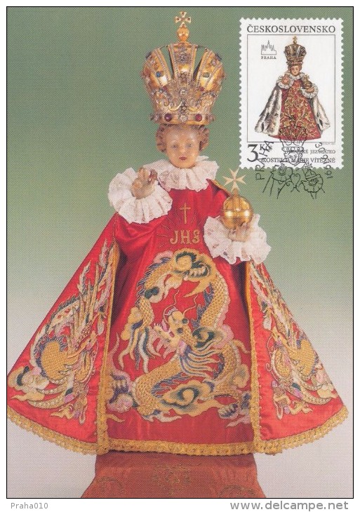 J2716 - Czechoslovakia (1991) Preparatory Print (RRR!) - Cartes Maximum: Graceful Infant Jesus Of Prague - Variétés Et Curiosités