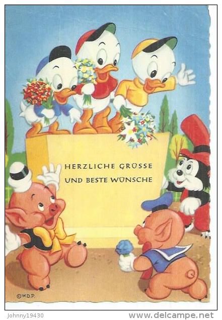 608 - " HERZLICHE GRÜSSE UND BESTE WÜNSCHE " ( Déssin:  WALT DISNEY  ) - Autres & Non Classés