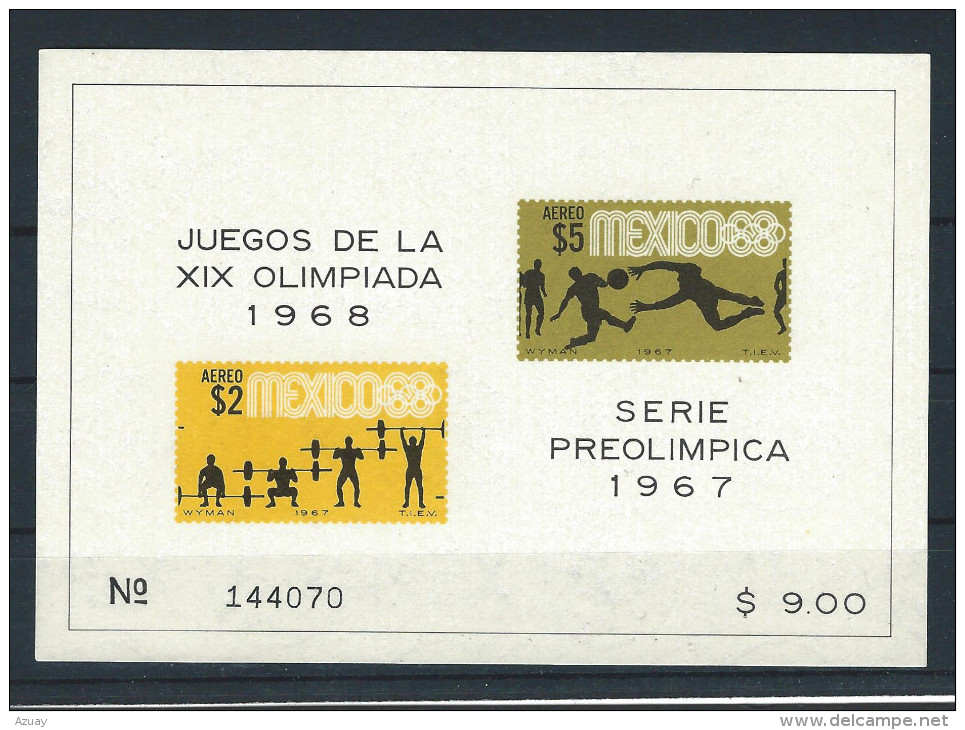 MX - 1967 - BLOCK - OLYMPIADE 1968 - MNH - POSTFRISCH - Mexique