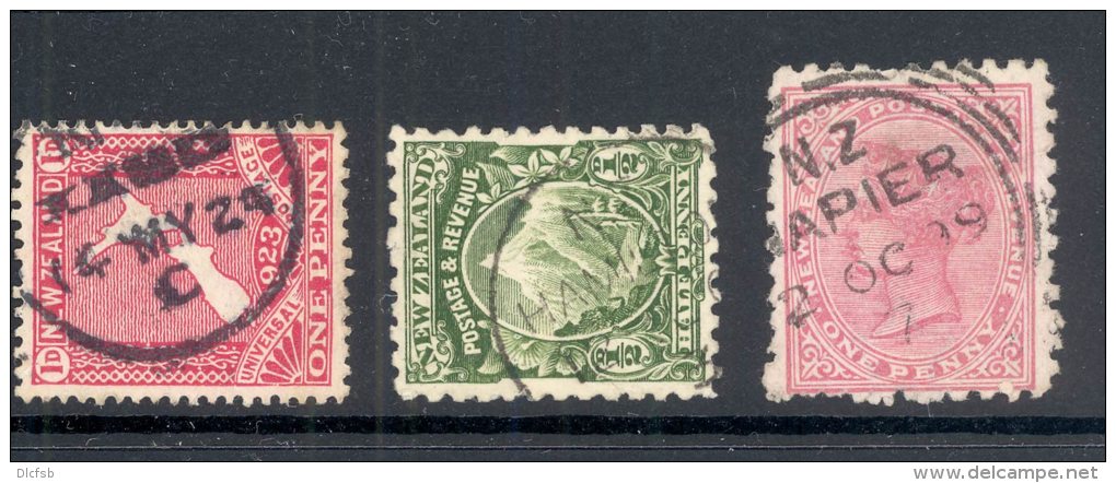 NEW ZEALAND, Class A, Postmarks KAMO, HAMILTON, NAPIER - Gebruikt