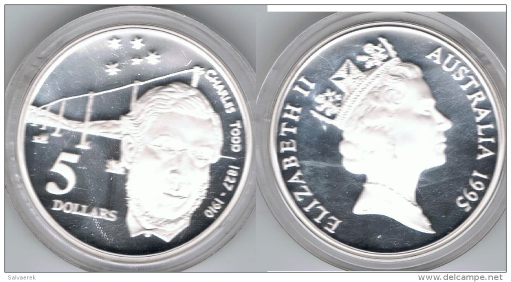 AUSTRALIA 5 DOLLARS 1995 TODD PLATA SILVER - Otros & Sin Clasificación