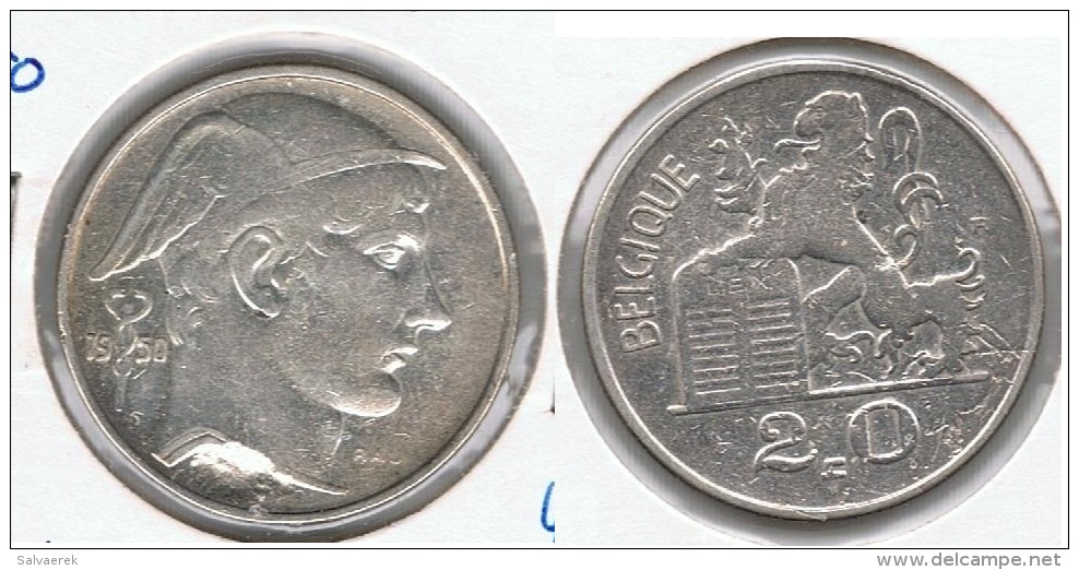 BELGICA MERCURIO 20 FRANCS 1950 PLATA SILVER B64 - 20 Francs