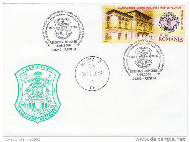 21738- GERMANS FROM BANAT REGION ASSOCIATION, SPECIAL COVER, 2006, ROMANIA - Lettres & Documents