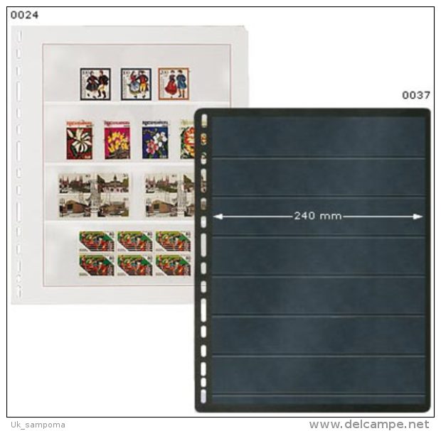 PRINZ 0032 Album Pages With Frame Line And 2 Glassclear Foil Strip - Vierges