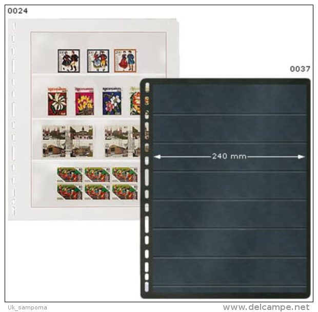 PRINZ 0034 Album Pages With Frame Line And 4 Glassclear Foil Strip - Blank Pages