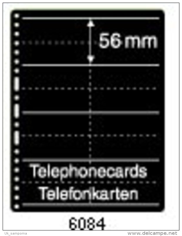 PRINZ Stock Pages 6784 For Telefonkarten, 4 Pockets Each 56 Mm Height - Fogli Bianchi