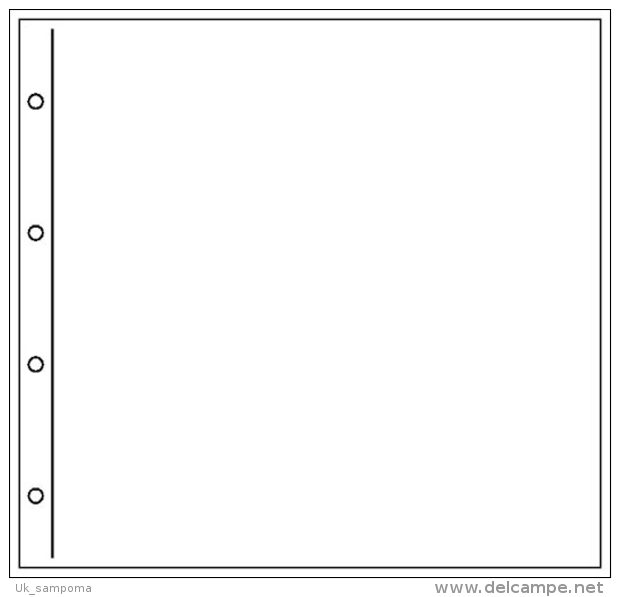 Lindner 3052 Postcard Page XL, Black - Blank Pages