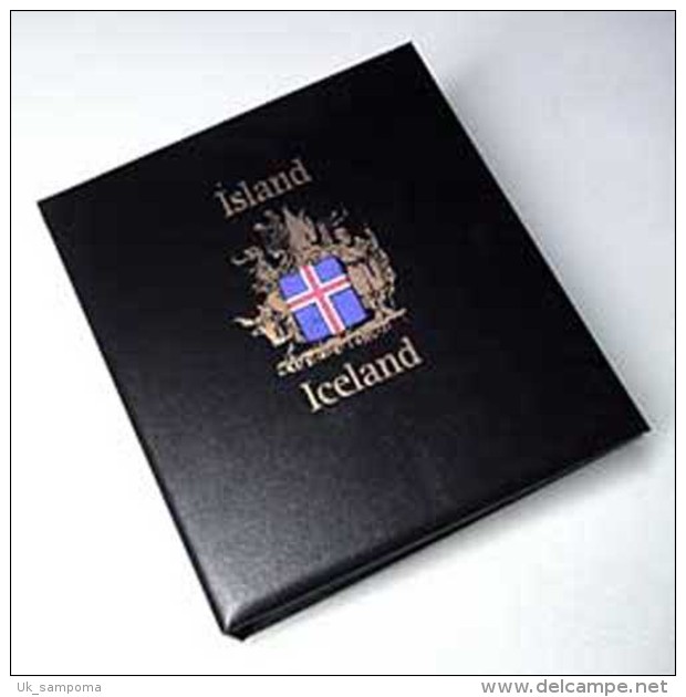 DAVO 29740 Kosmos Luxe Binder Stamp Album Iceland - Grand Format, Fond Noir