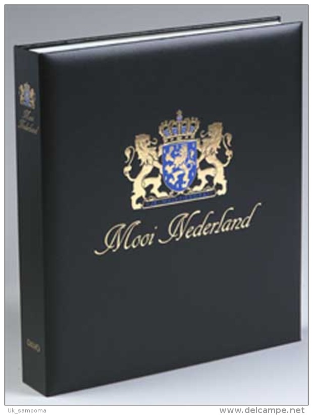 DAVO 342 Luxe Binder Stamp Album Netherlands Mooi Nederland - Grand Format, Fond Noir