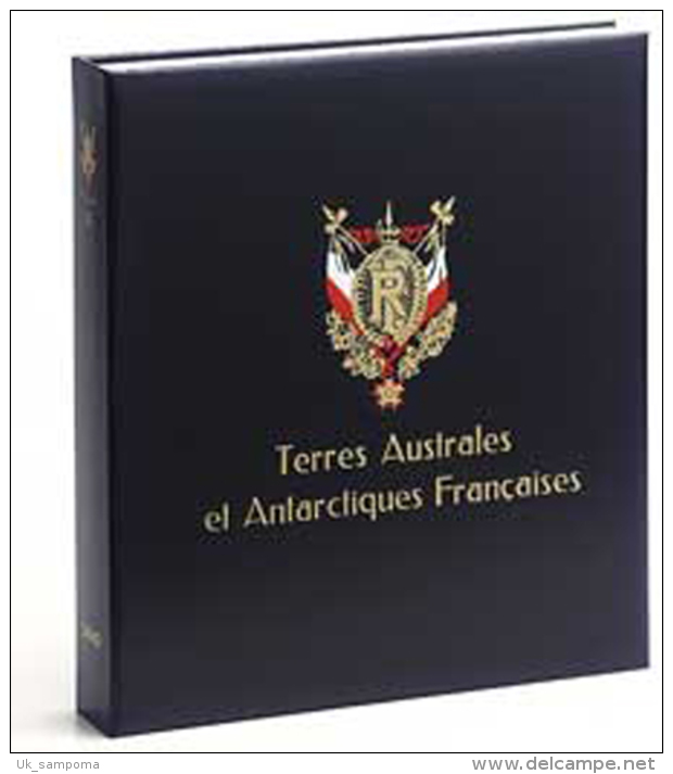 DAVO 4142 Luxe Binder Stamp Album France Taaf II - Formato Grande, Fondo Negro