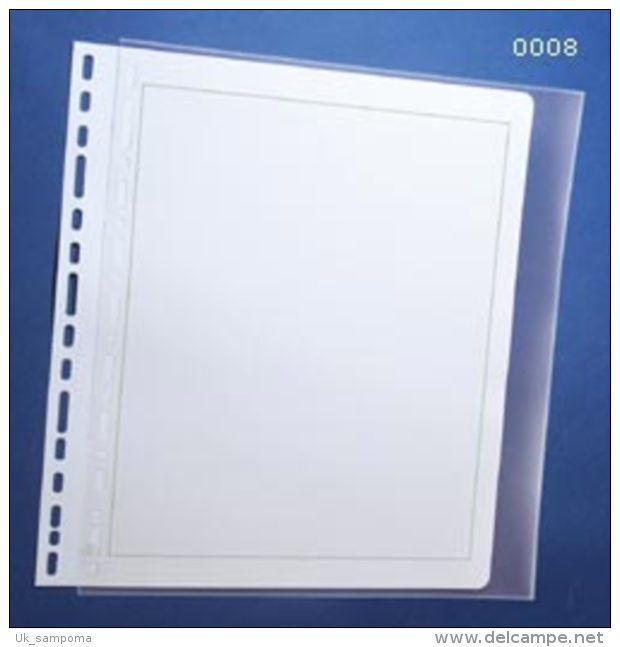 PRINZ 0008 Blank Pages 25 Pcs. Clear Leaves With Universal Punching - Buste Trasparenti
