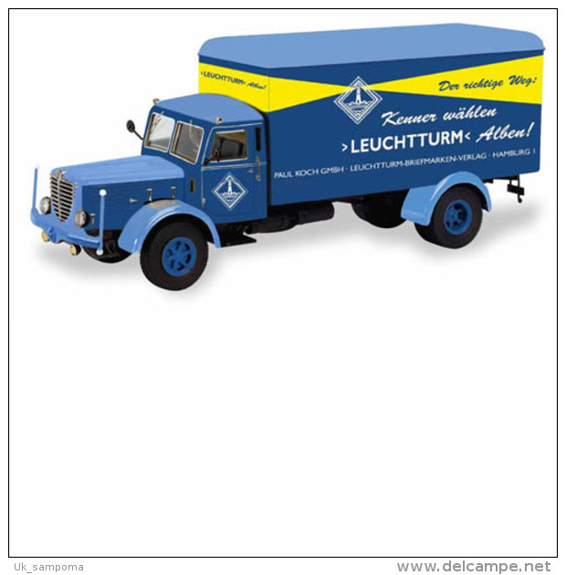 Historic LIGHTHOUSE Delivery Van, Büssing Model - Stamp Tongs, Magnifiers And Microscopes