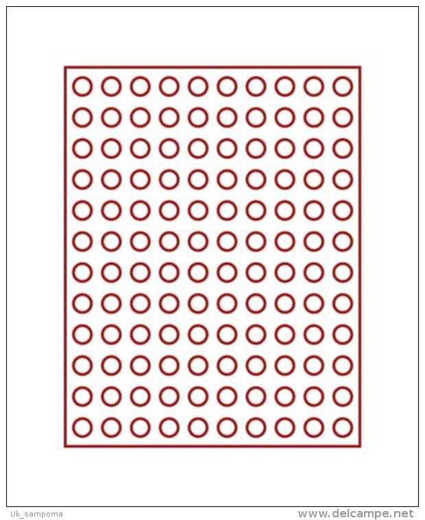 Lindner 2501 Coin Box STANDARD With 120 Round Compartments For Coins With Ø 16,5 Mm - Supplies And Equipment