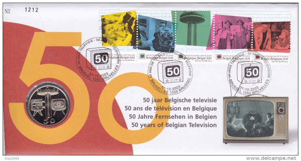 50 JAAR/ANS  BELGISCHE TELEVISIE - Numisletter