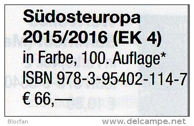 Südost-Europa 2015/2016 Katalog Neu 66€ Band 4 MICHEL Southeast-Europe Stamp Ägäis Kreta Kroatien SRB BG GR RO TR Cyprus - Altri & Non Classificati