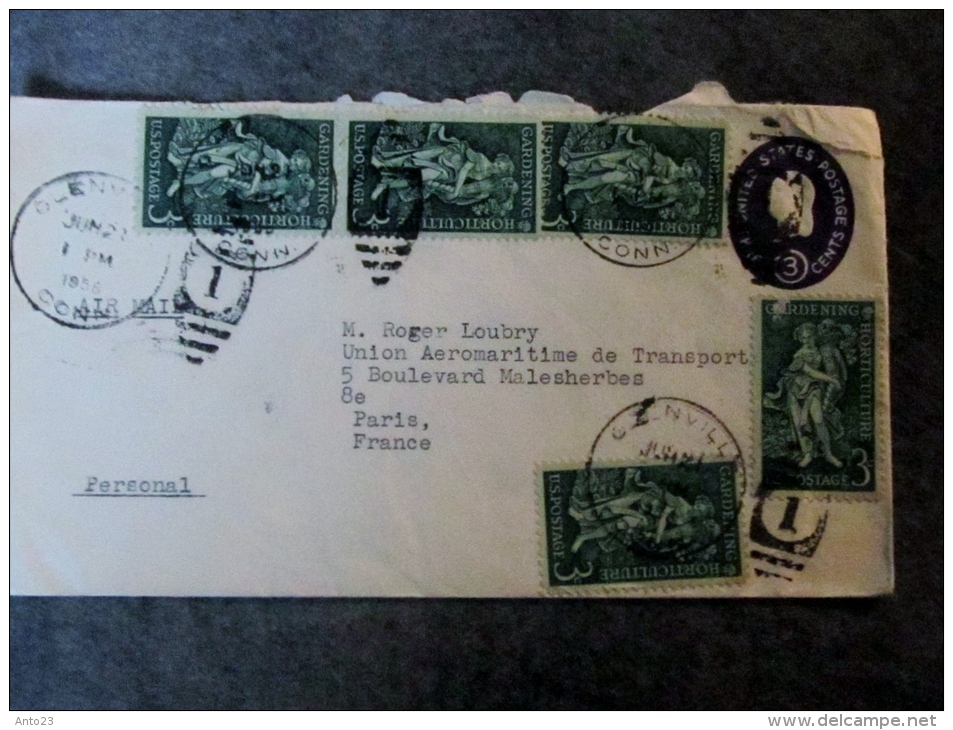 !!! ENTIER POSTAL  ETATS UNIS  USA  AVEC COMPLEMENT D AFFRANCHISSEMENT + JOLIE CACHET  1958 - 1941-60